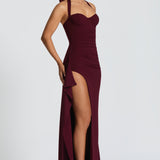 Vestido Maxi Genette - Verniz Cereja