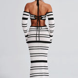 Saia Maxi Georgia - Preto/Branco