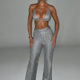 Calça Glacia - Brilho Prateado