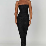 Vestido Maxi Gracie - Preto Brilhante