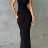 Vestido Maxi Hadley - Preto Jato