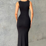 Vestido Maxi Hadley - Preto Jato