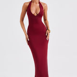 Vestido Maxi Harmonia - Bordô