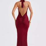 Vestido Maxi Harmonia - Bordô