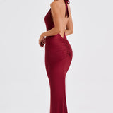 Vestido Maxi Harmonia - Bordô