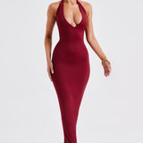 Vestido Maxi Harmonia - Bordô