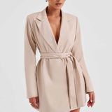 Vestido Blazer Heather - Bege