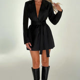 Vestido Blazer Heather - Preto