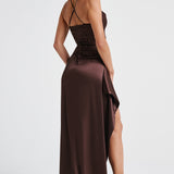 Vestido Maxi Helen - Marrom Ameixa