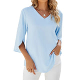 Blusa leve Mariah com corte solto e decote em V