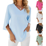 Blusa leve Mariah com corte solto e decote em V