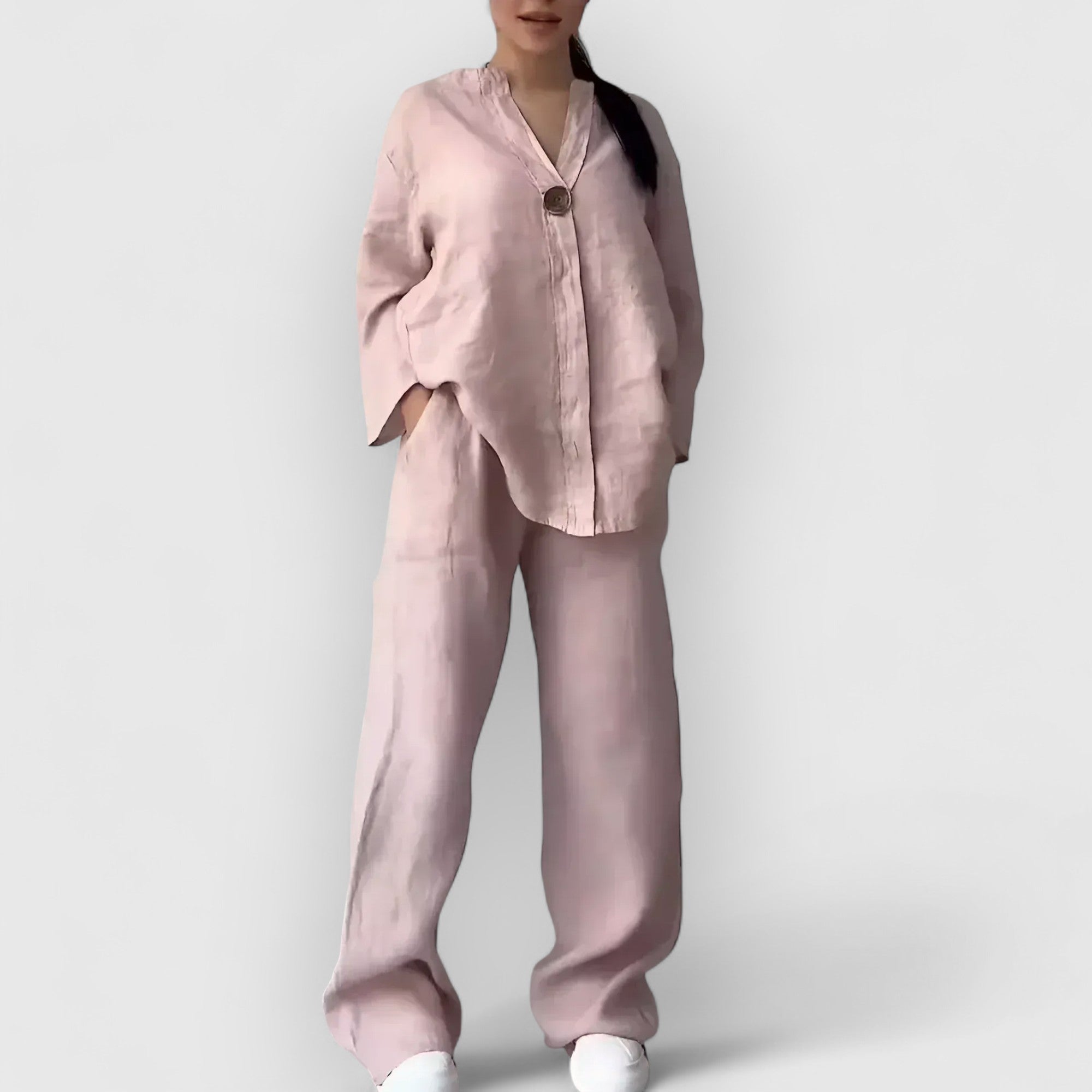 Leona - Conjunto Casual Elegante de Duas Peças