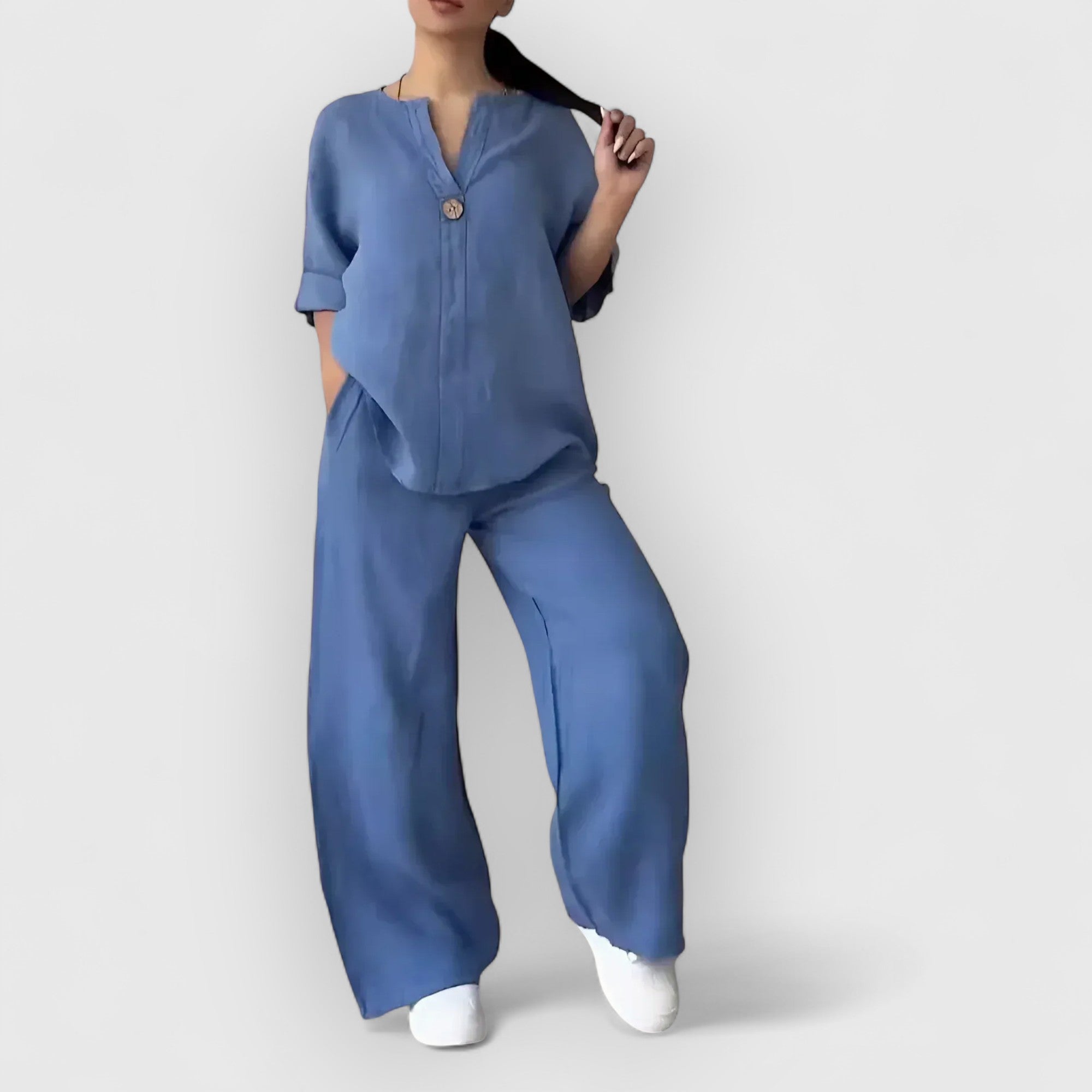 Leona - Conjunto Casual Elegante de Duas Peças