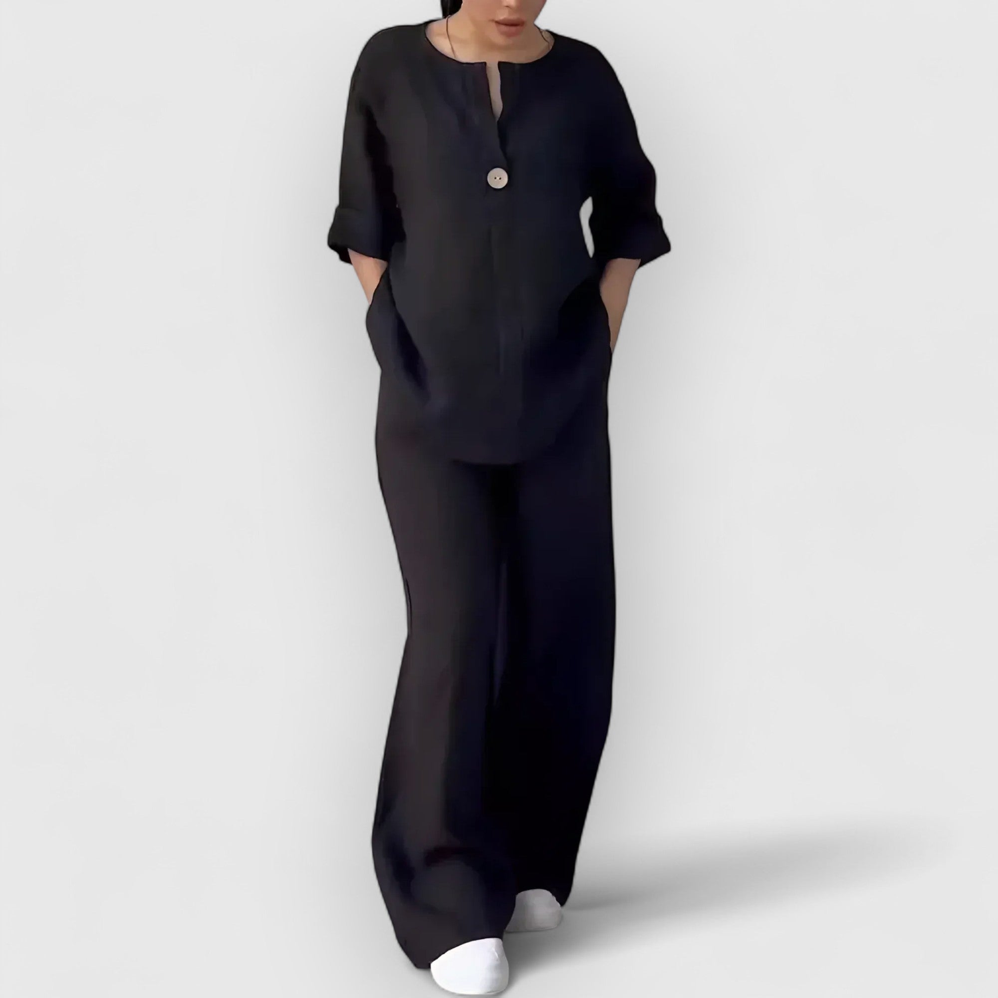 Leona - Conjunto Casual Elegante de Duas Peças