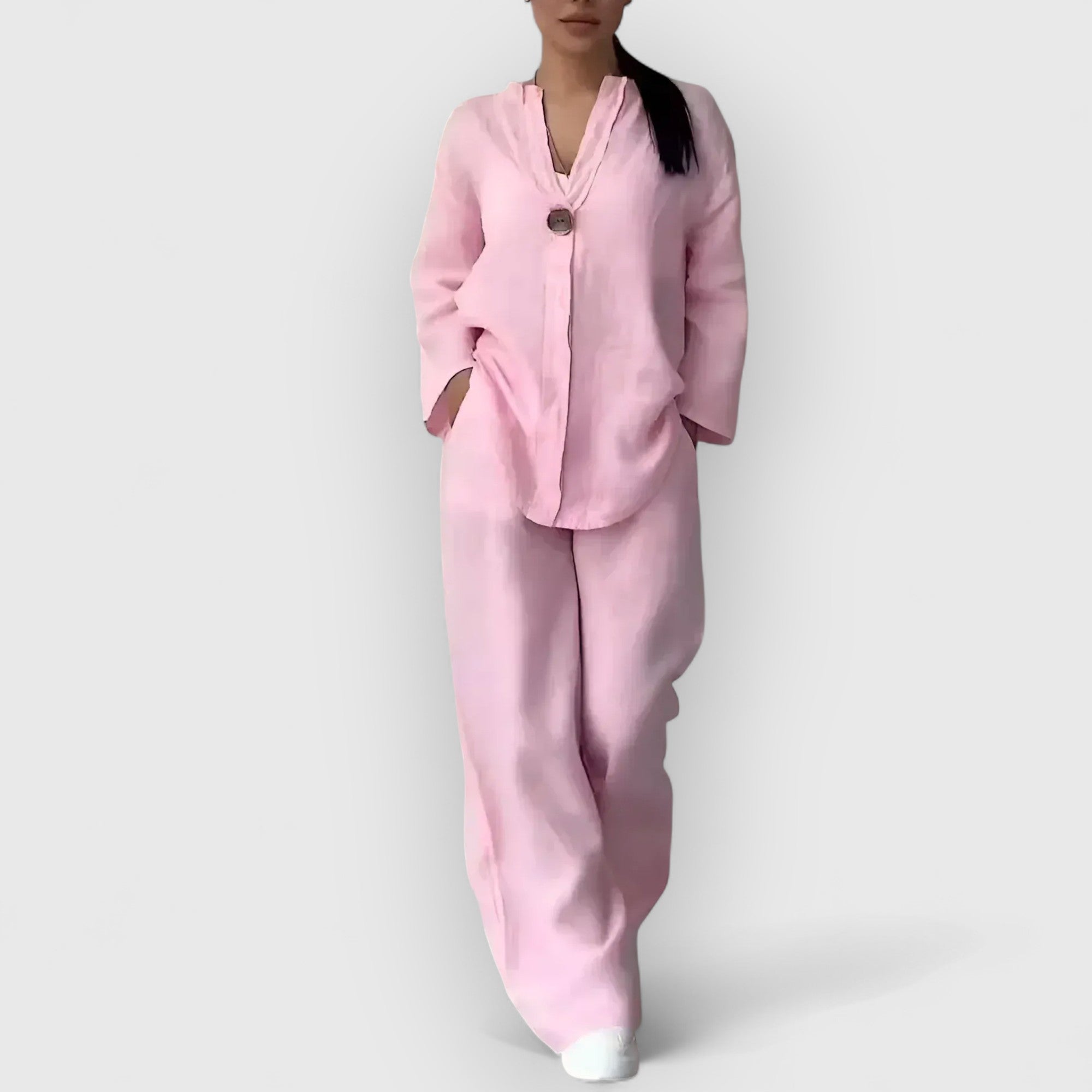 Leona - Conjunto Casual Elegante de Duas Peças
