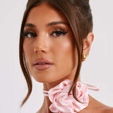 Gravata Floral da Índia - Rosa Claro