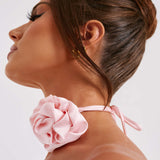 Gravata Floral da Índia - Rosa Claro