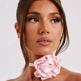 Gravata Floral da Índia - Rosa Claro