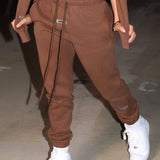 Ivy Luxe Trackpant - Chocolate