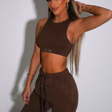 Jae Luxe Crop - Chocolate