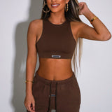 Jae Luxe Crop - Chocolate