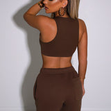 Jae Luxe Crop - Chocolate