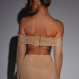 Saia Maxi Jana - Brilho Dourado