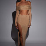 Saia Maxi Jana - Brilho Dourado