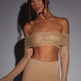 Saia Maxi Jana - Brilho Dourado