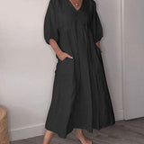 Vestido midi Amélia fluido e confortável