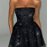 Vestido Mini Katrina - Preto Brilhante