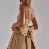 Vestido Mini Katrina - Brilho Dourado