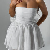 Vestido Mini Katrina - Brilho Marfim