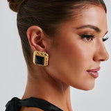 Brincos Kennedy - Preto/Dourado