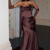 Vestido Maxi Kensington - Marrom Ameixa