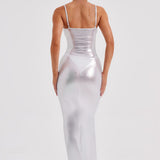 Vestido Maxi Kyranni - Prata