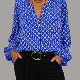 Ursula | Camisa Midi Relaxada com Decote em V
