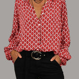 Ursula | Camisa Midi Relaxada com Decote em V