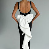 Vestido Lana Midaxi - Preto/Branco