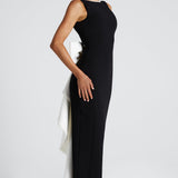 Vestido Lana Midaxi - Preto/Branco