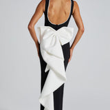 Vestido Lana Midaxi - Preto/Branco