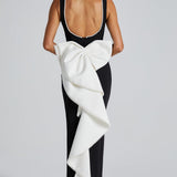 Vestido Lana Midaxi - Preto/Branco