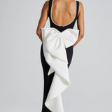 Vestido Lana Midaxi - Preto/Branco