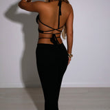 Saia Maxi Leticia - Preta