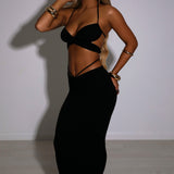 Saia Maxi Leticia - Preta