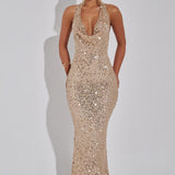 Vestido Maxi Lorena - Forrado em Ouro