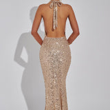 Vestido Maxi Lorena - Forrado em Ouro