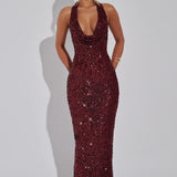 Vestido Maxi Lorena - Forro Vinho