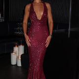 Vestido Maxi Lorena - Forro Vinho