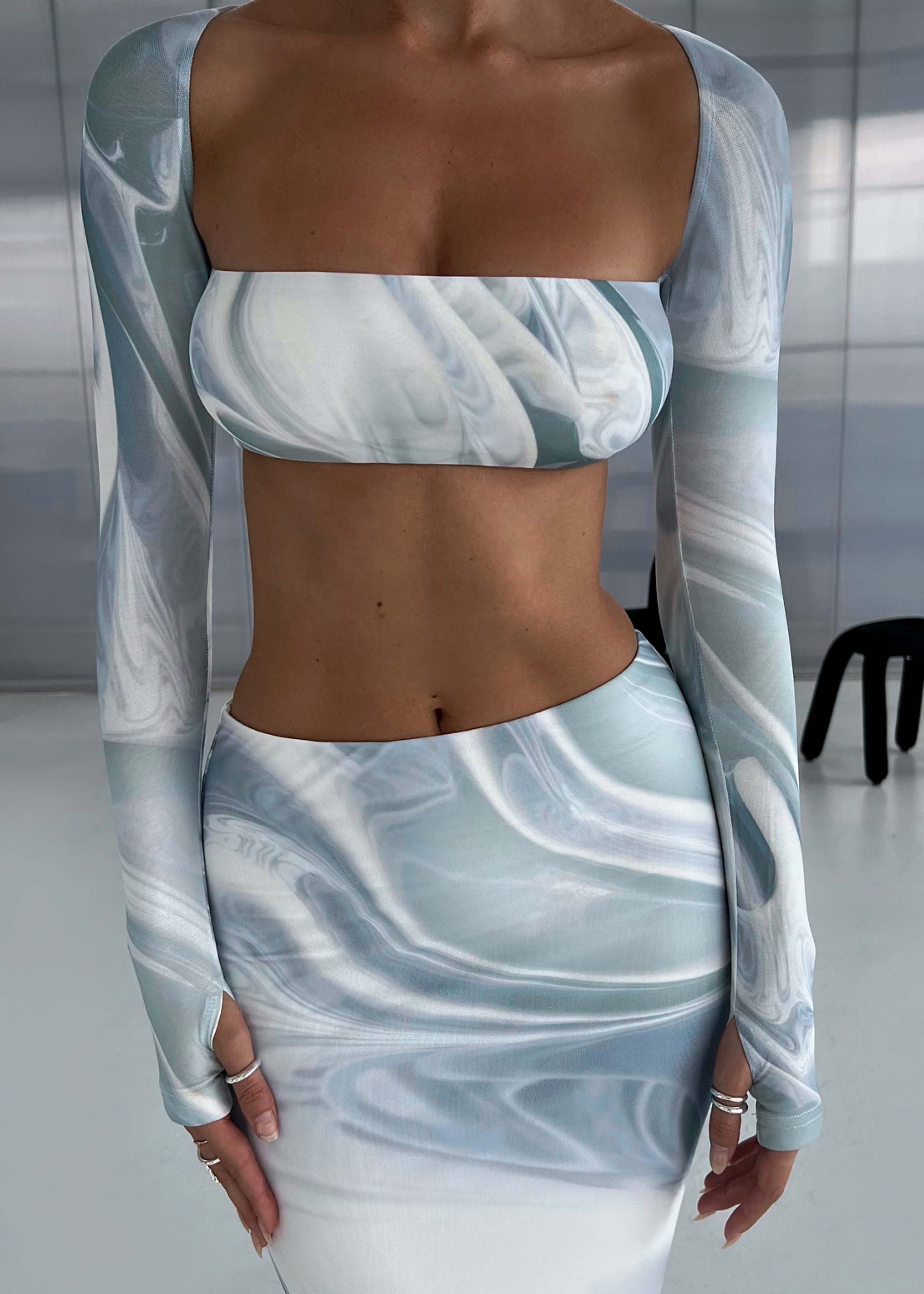 Top Lucianna - Estampa Cinza Haze